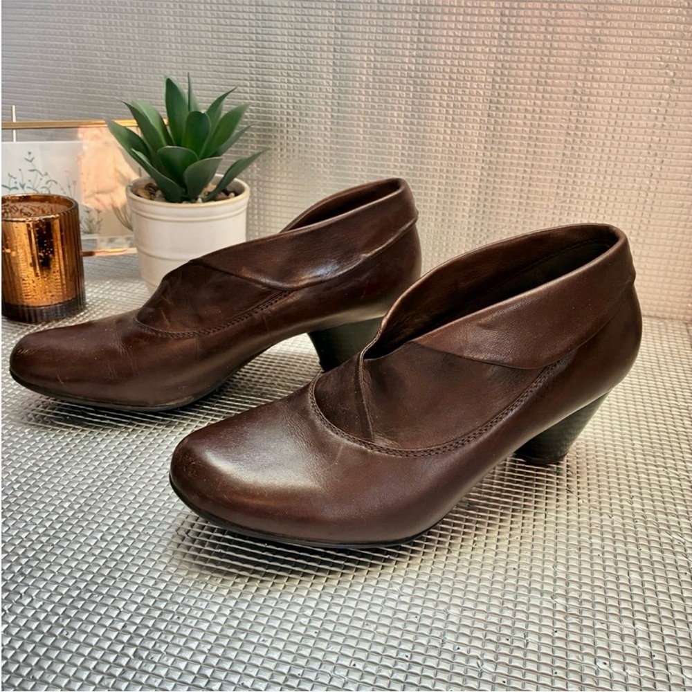 Clarks Dark Brown Ankle Booties